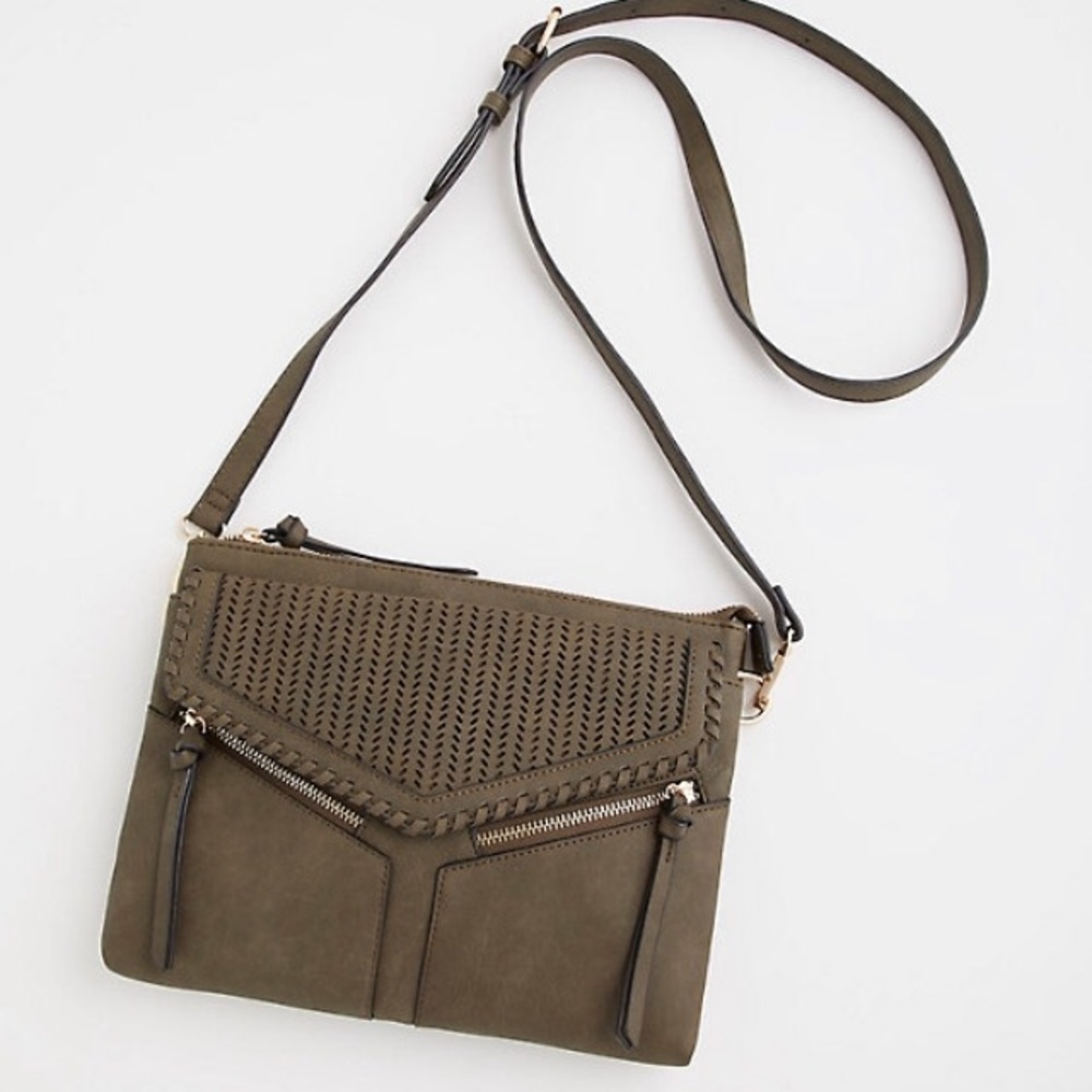 Torrid Olive Green Laser cut Crossbody Bag
